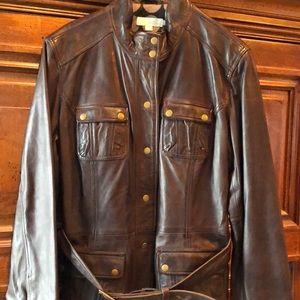 EUC Boden women’s leather coat size 16